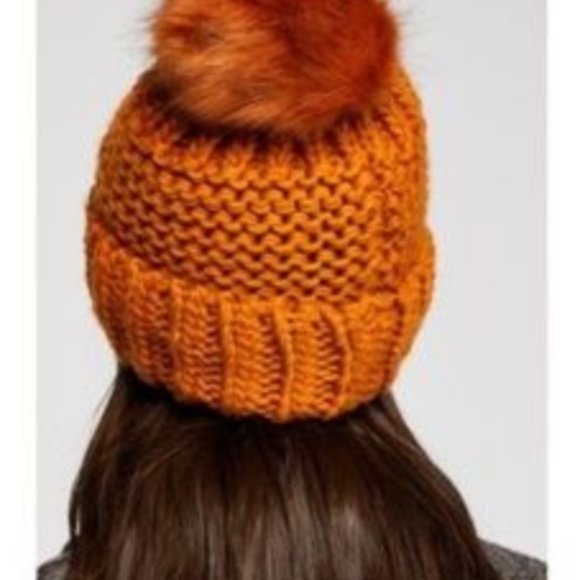 Free People Skyline Pom-Pom Beanie - Gold - Picture 2 of 5